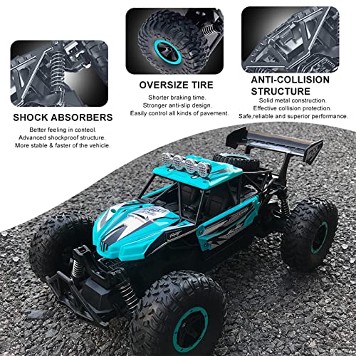 QZH Coches RC 1/14 Escala 2.4G 2WD Eléctrico De Alta Velocidad Todo Terreno Off-Road Rock Crawler Escalada Buggy Off Road Monster Truck para Niños Y Adultos,Rojo