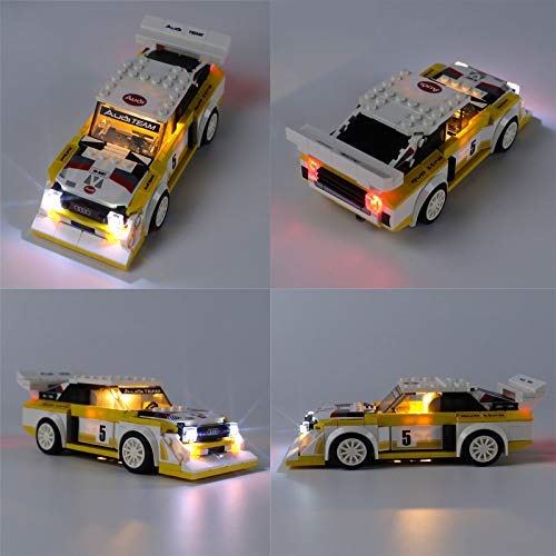 QZPM Kit De Iluminación Led para 1985 Audi Sport Quattro S1,Compatible con Ladrillos De Construcción Lego Modelo 76897, Juego De Legos No Incluido