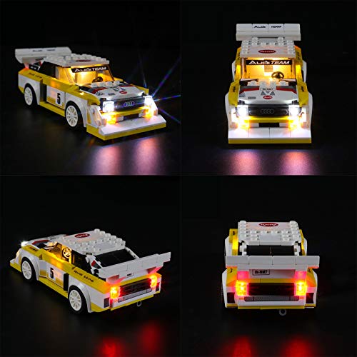 QZPM Kit De Iluminación Led para 1985 Audi Sport Quattro S1,Compatible con Ladrillos De Construcción Lego Modelo 76897, Juego De Legos No Incluido