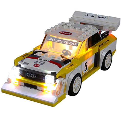 QZPM Kit De Iluminación Led para 1985 Audi Sport Quattro S1,Compatible con Ladrillos De Construcción Lego Modelo 76897, Juego De Legos No Incluido