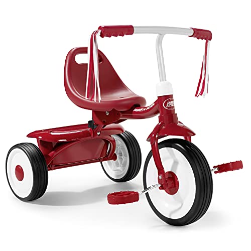 Radio Flyer- Juegos de Viaje y de bolsilloBicicletasRADIO FLYERTriciclo Plegable, Color Rojo (415A)