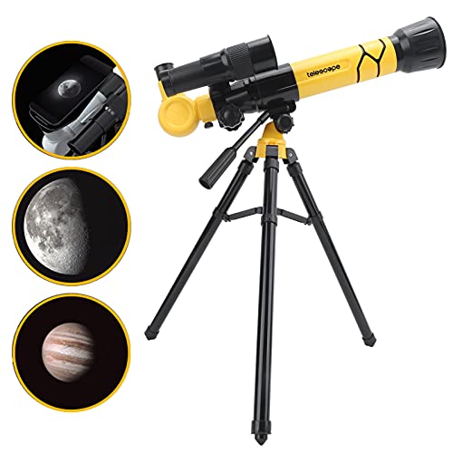 RANNYY Telescopio astronómico, telescopio para niños Principiantes FMC Telescopio Refractor astronómico Revestido de múltiples Capas con trípode y Ocular