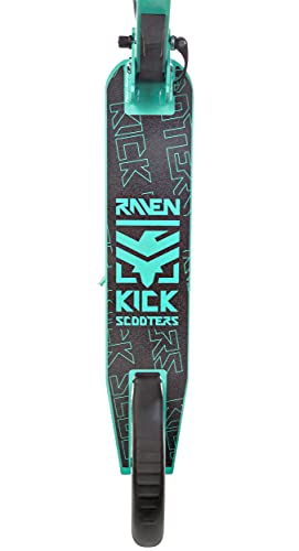 RAVEN Patinete, scooter, patinete infantil, City Roller Straight 200 mm, con freno de mano (negro/menta)