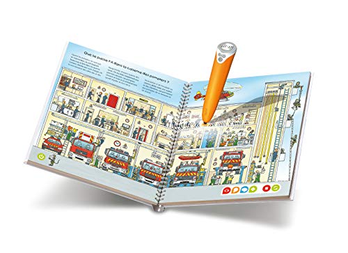 Ravensburger 00694 - Libro Interactivo tiptoi – Je descubre los Bomberos – Juegos electrónicos educativos sin Pantalla en francés – Niños a Partir de 4 años