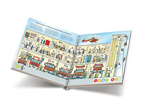 Ravensburger 00694 - Libro Interactivo tiptoi – Je descubre los Bomberos – Juegos electrónicos educativos sin Pantalla en francés – Niños a Partir de 4 años