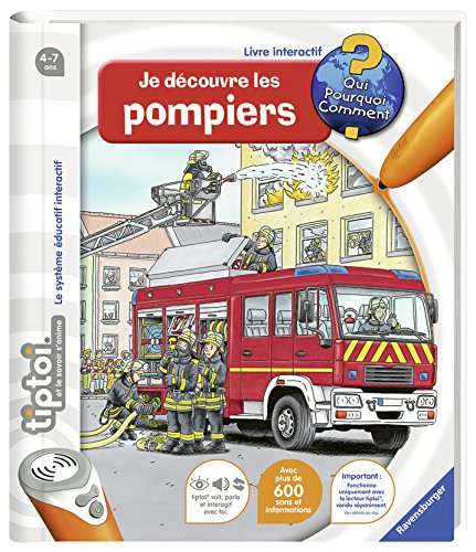 Ravensburger 00694 - Libro Interactivo tiptoi – Je descubre los Bomberos – Juegos electrónicos educativos sin Pantalla en francés – Niños a Partir de 4 años