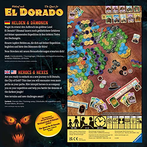 Ravensburger 26790 El Dorado Helden y Demonios - Primera ampliación, Juego de Estrategia, Juego para Adultos y niños a Partir de 10 años, Juego táctico para 2-4 Jugadores