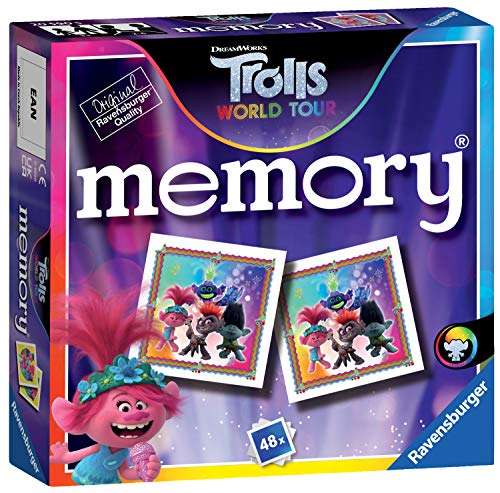 Ravensburger Mini Memory® | Trolls 2 World Tour | 48 Cartas de la Cancha