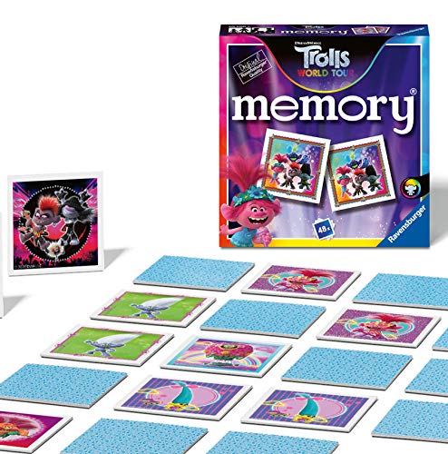 Ravensburger Mini Memory® | Trolls 2 World Tour | 48 Cartas de la Cancha