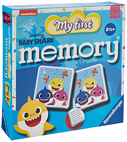 Ravensburger My first memory Baby Shark - Juego Memory, 24 tarjetas, Edad recomendada 2+ (20650)