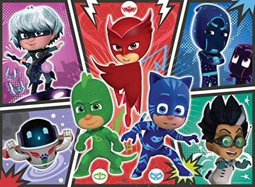 Ravensburger PJ Masks Glow in The Dark-Puzzle Gigante de 60 Piezas para niños a Partir de 4 años (5068)