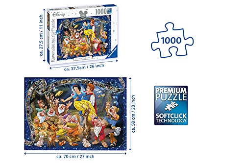 Ravensburger Puzzle 1000 Piezas, Blancanieves, Puzzle Disney, Rompecabezas Ravensburger de óptima calidad, Princesas Disney, Edad Recomendada 12+