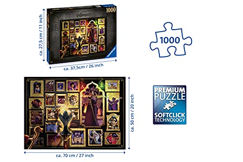 Ravensburger Puzzle 1000 Piezas, Villainous, Jafar, Puzzle Disney, Rompecabezas Ravensburger de Alta Calidad, Villanos Puzzle, Edad Recomendada 12+