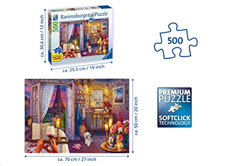 Ravensburger, Puzzle 500 Piezas, Baño Acogedor, Puzzle Adultos, Rompecabeza de Calidad, Exclusivo en Amazon