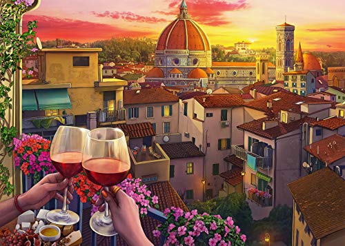 Ravensburger, Puzzle 500 Piezas, Vino al Atardecer, Puzzle Adultos, Rompecabeza de Calidad, Exclusivo en Amazon