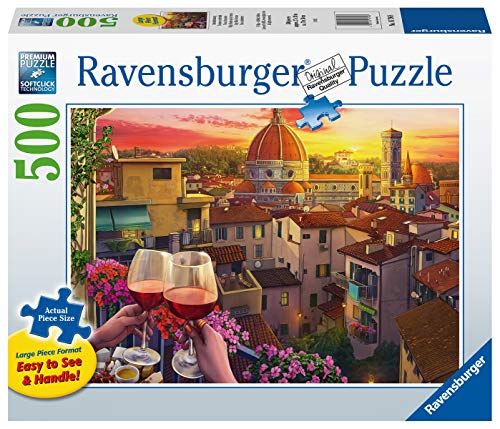 Ravensburger, Puzzle 500 Piezas, Vino al Atardecer, Puzzle Adultos, Rompecabeza de Calidad, Exclusivo en Amazon