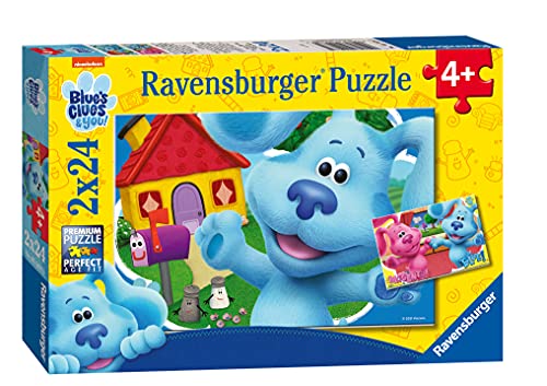 Ravensburger Puzzle, Blue's Clues & You, 2 Puzzle de 24 Piezas, Puzzles para Niños, Edad Recomendada 4+, Rompecabeza de Calidad