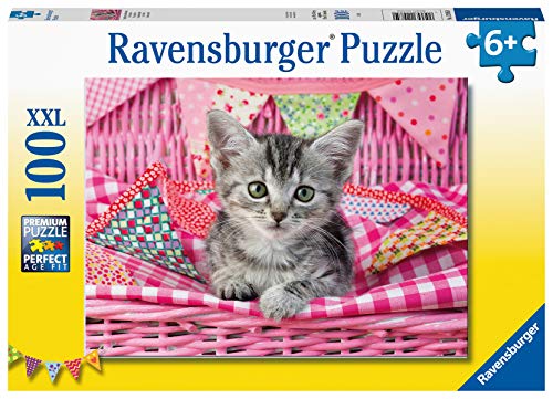 Ravensburger Puzzle, Gatito, Puzzle 100 Piezas XXL, Puzzles para Niños, Edad Recomendada 6+, Rompecabeza de Calidad