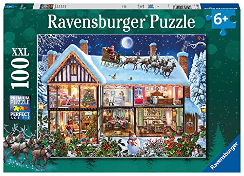 Ravensburger Puzzle, La Navidad, Puzzle 100 Piezas XXL, Puzzles para Niños, Edad Recomendada 6+, Rompecabeza de Calidad