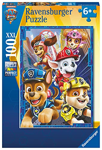 Ravensburger Puzzle, Paw Patrol Movie, Puzzle 100 Piezas XXL, Puzzles para Niños, Edad Recomendada 6+, Rompecabeza de Calidad