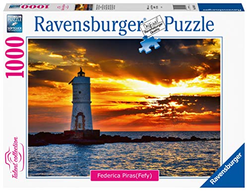 Ravensburger Puzzle, Puzzle 1000 Piezas, Faro de Mangiabarche Isla de Sant’Antioco, Puzzles para Adultos, Puzzles Italia, Rompecabezas Ravensburger de Alta Calidad