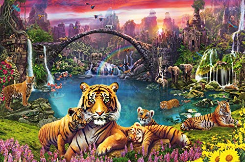 RAVENSBURGER PUZZLE- Tiger in paradiesischer Lagune Ravensburger 16719-Puzzle (3000 Piezas), diseño de Tigre paraíso, Multicolor (16719)