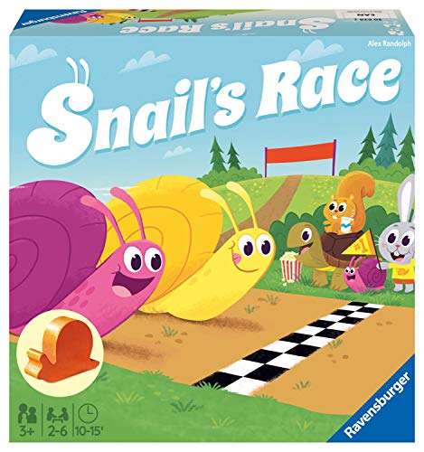 Ravensburger Snails Race, Juegos para Niños, 25 Jugadores, Edad Recomendada 3+, multicolor (20629 2)