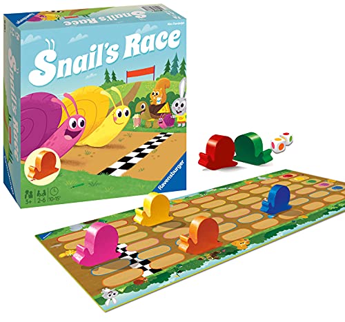 Ravensburger Snails Race, Juegos para Niños, 25 Jugadores, Edad Recomendada 3+, multicolor (20629 2)