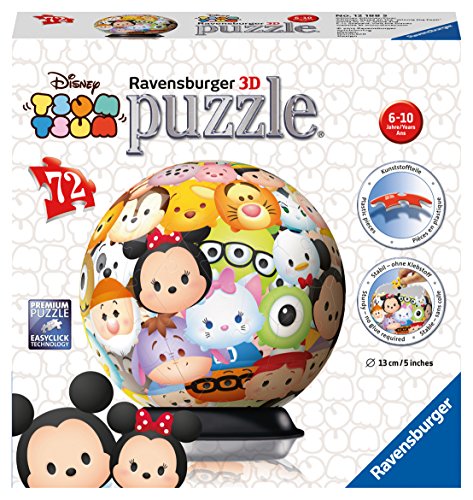 Ravensburger TsumTsum - Puzzle 3D Ball, con 72 Piezas 121885