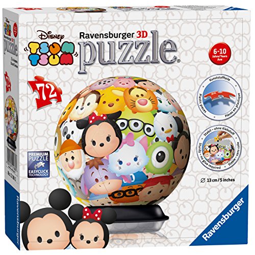 Ravensburger TsumTsum - Puzzle 3D Ball, con 72 Piezas 121885