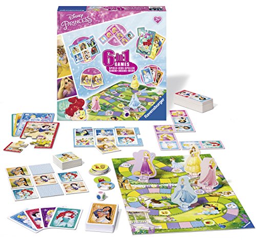 Ravensburguer-21287 Princess Princesas Disney Set 6 Juegos en 1, Multicolor (21287 3)