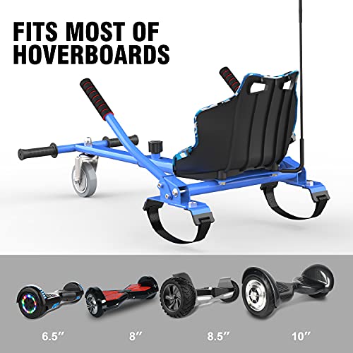 RCB Hoverkart para Patinete eléctrico Asiento Kart para Self Balancing Scooter Longitud Ajustable, Compatible con Todos los patinetes - 6.5/8 / 8.5/10 Pulgadas