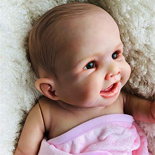 Reborn Baby Doll Muñeca De Niña Realista Hecha A Mano De 20 Pulgadas Un Conjunto De Ropa para Niñas Adecuado para Juguetes De Baño para Niños,50cm