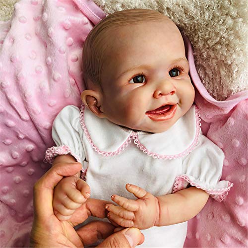 Reborn Baby Doll Muñeca De Niña Realista Hecha A Mano De 20 Pulgadas Un Conjunto De Ropa para Niñas Adecuado para Juguetes De Baño para Niños,50cm