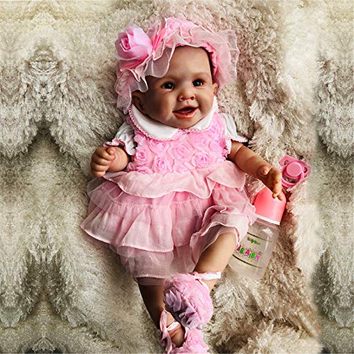 Reborn Baby Doll Muñeca De Niña Realista Hecha A Mano De 20 Pulgadas Un Conjunto De Ropa para Niñas Adecuado para Juguetes De Baño para Niños,50cm