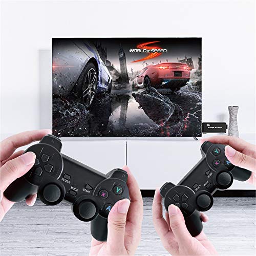 Rensaday HDMI 4k Game Stick Sistema De CóDigo Abierto Consola De Videojuegos 64GB 10000 Juego Gratis con Dos Controladores InaláMbricos 2.4G