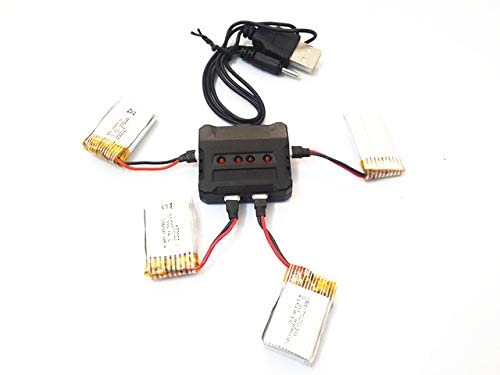 Repuestos Premium Small Tarantula 1505 Batería compatible con 1306 compatible con UDI U816 U830 DFD F180 RC Drone 3.7V 300mah compatible con LIPO Batería + Cargador RC compatible con Helicóptero Acces