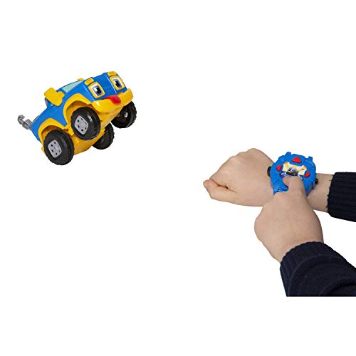 REV & ROLL - RC Rumble – Coche Juguete teledirigido por Reloj – Juguete Infantil sensorial Que enrolla y se treespuma derivada del Dibujo Animado Rev & Roll – Juguete para niños de 3 años y más