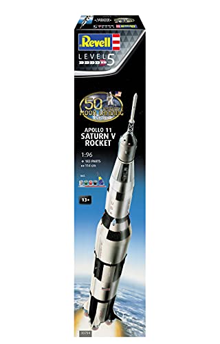 Revell 03704, Kit de Modelos de plástico, Apollo 11 Saturn V Rocket,Escala 1:96