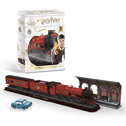 Revell- Hogwarts Express, Zug mit Bahnsteig Gleis 9 ¾ und Dem fliegenden Auto Harry Potter Accesorios, Color Coloreado (303)