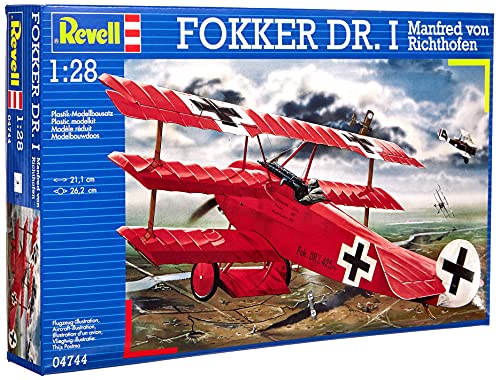 Revell Maqueta Fokker DR. I Manfred Von Richthofen, Kit de Modelo, Escala 1:28 (4744) (04744)