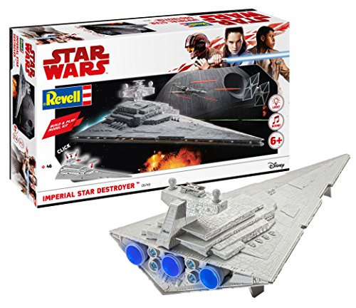 Revell - Maqueta Star Wars: Imperial Star Destroyes, Build & Play, Kit Modello,Escala 1:4000 (6749) (06749)