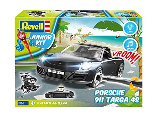 Revell- Porsche 911 Targa 4S Vehículo para Construir y Jugar,, Länge ca. 23,8 cm (00822)