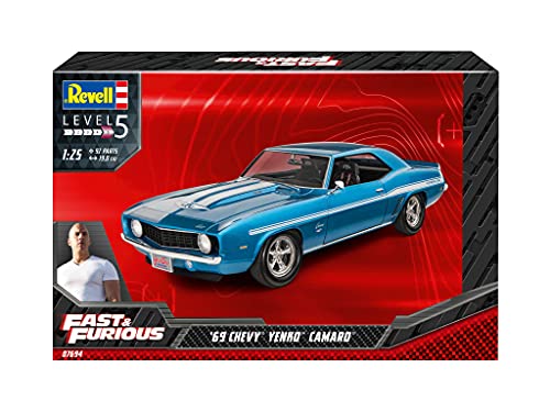 Revell Scale Fast and The Furious 07694 1969 Chevy Camaro Yenko (Fast & Furious) Escala 1:25, Color sin barnizar