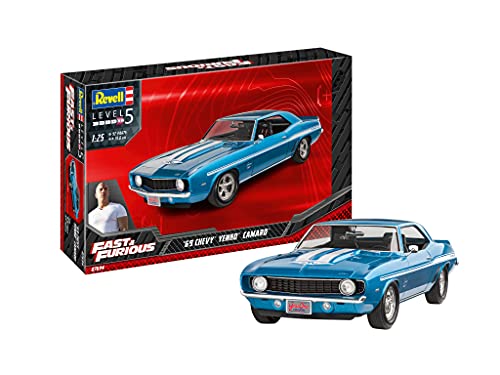 Revell Scale Fast and The Furious 07694 1969 Chevy Camaro Yenko (Fast & Furious) Escala 1:25, Color sin barnizar