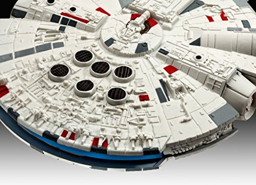 Revell Set-Maqueta de Star Wars Millennium Falcon, Escala 1: 241, Kit réplica exacta con Muchos Detalles, Model Juego con Base Accesorios, fácil Pegar y para pintarlas (63600), 10,0 cm de Largo