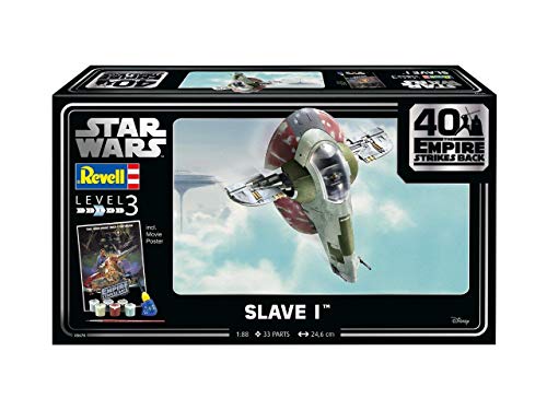 Revell- Slave I-40th Anniversary The Star Wars Accesorios, Color Plateado (RV05678)