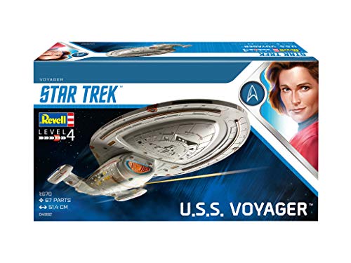 Revell-U.S.S. Voyager, Escala 1:670 Star Trek Kit de Modelos de plástico, Multicolor, 1/670 04992/4992