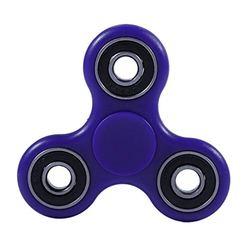 RHNE 8 Tipos de Color Tri-Spinner Toy Hand Spinner Juguetes para la Punta del Dedo Tiempo de rotación Largo Anti estrés Finger Spinner Toys Azul y Negro