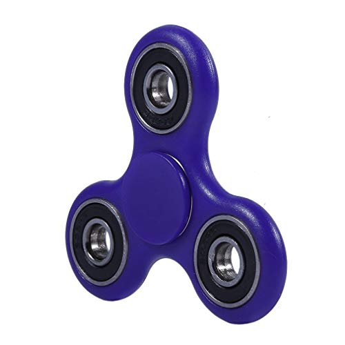 RHNE 8 Tipos de Color Tri-Spinner Toy Hand Spinner Juguetes para la Punta del Dedo Tiempo de rotación Largo Anti estrés Finger Spinner Toys Azul y Negro